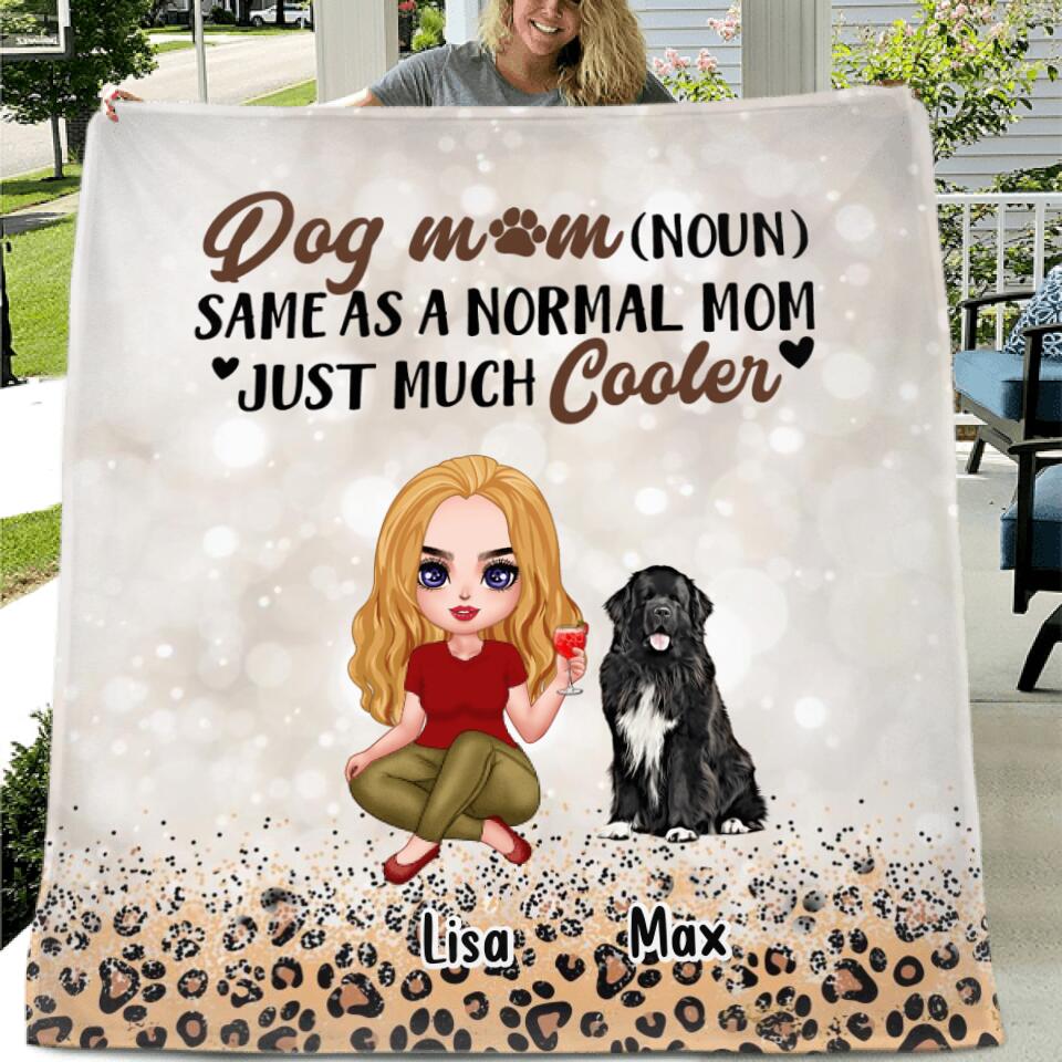 Personalized Dog Mom Quilt/Fleece Blanket/Pillow Cover - Up to 6 Dogs - Best Gift For Dog Lover - Crazy Dog Mom