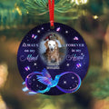 Personalized Memorial Wooden Ornament - Upload Dog/Cat Photo - Always On My Mind Forever In My Heart