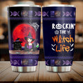 Personalized Pet Witch Tumbler - Up to 3 Pets - Halloween Gift For Dog/Cat Lover - Rockin' The Witch Life