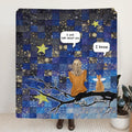 Personalized Memorial Cat Quilt/Fleece Throw Blanket - Up to 3 Cats - Memorial Gift Idea For Cat Lovers - I Still Talk About You