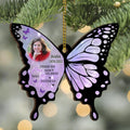 Personalized Memorial Photo Butterfly Wooden Ornament - Memorial Gift Idea for Family - Those We Love Don't Go Away They Fly Beside Us Every Day