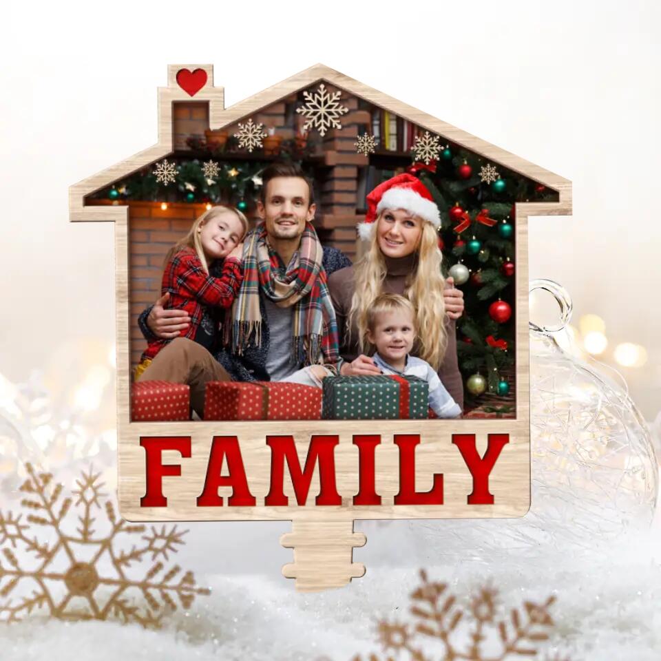 Personalized Family Photo Tree Topper - Christmas Gift Idea for Family