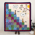 Personalized Memorial Cat Quilt/Fleece Throw Blanket - Gift Idea For Cat Lovers/Owners - Up to 4 Cats - They Still Talk About You