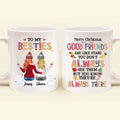Personalized Besties Mug - Christmas Gift Idea for Friends/Besties/Sisters - Merry Christmas