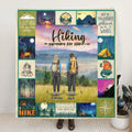 Personalized Hiking Quilt/Fleece Throw Blanket - Adult/Couple With Up to 3 Dogs - Gift Idea For Couple/Hiking Lover - Hiking Partners For Life