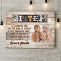Personalized Sisters Photo Canvas - Christmas Gift Idea for Sisters - A Sister Is One Of The Nicest Things You Can Have And One Of The Best Things You Can Be