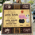 Personalized Dog Mom Fleece Throw Blanket/Quilt - Gift Idea For Dog Owner - I'll Be There