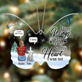 Custom Personalized Memorial Dog Mom Acrylic Ornament - Gift For Dog Lovers, Dog Loss Owner - Your Wings Were Ready But My Heart Was Not
