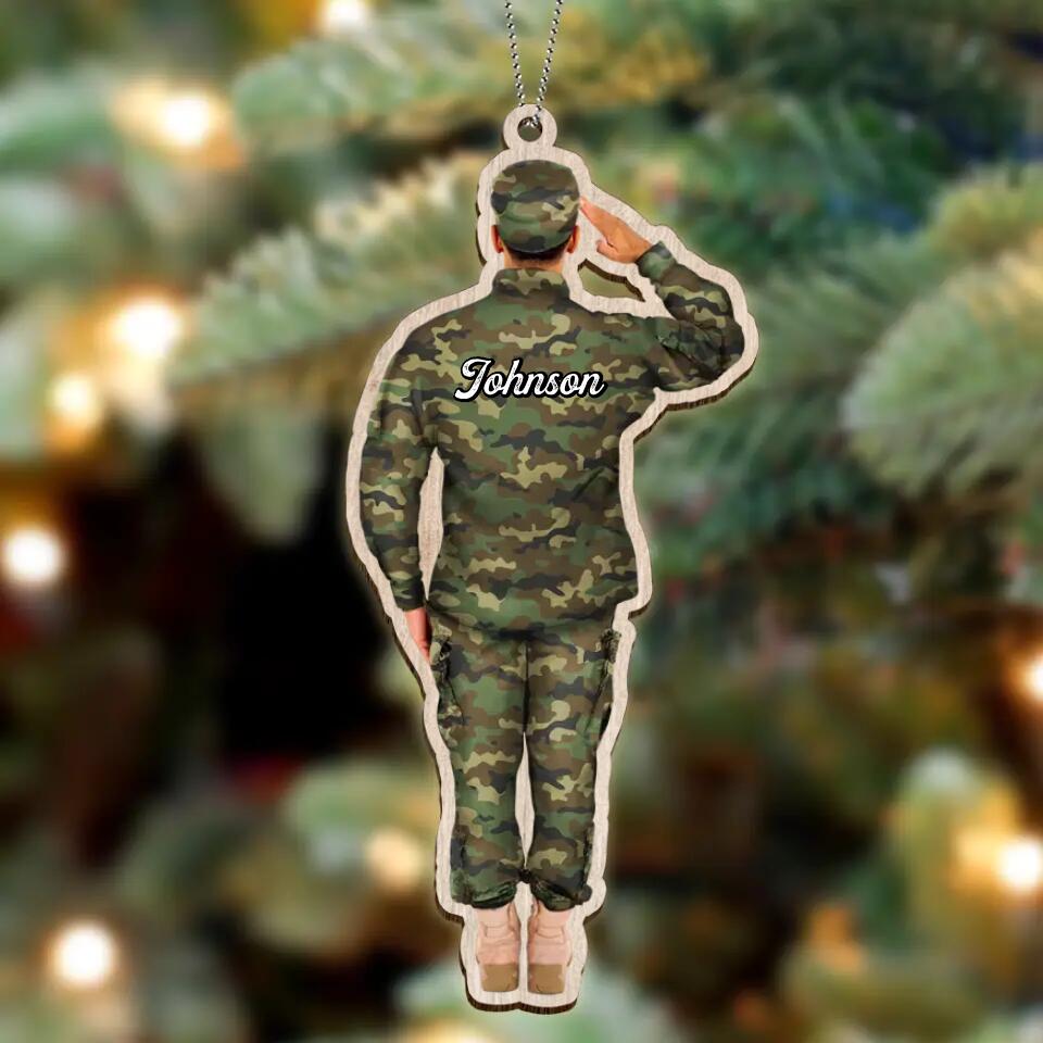 Personalized Christmas Acrylic Ornament - Gift Idea For Veterans/Father/Family Member