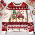 Personalized Grandma Little Reindeer All-Over Print Sweater - Christmas Gift Idea For Grandma And Grandkids With Up to 6 Kids