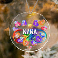 Personalized Heart Acrylic Ornament - Up to 12 Names - Christmas Gift Idea For Family