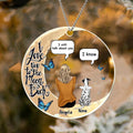 Personalized Memorial Pet Acrylic Ornament - Up to 4 Dogs/Cats - Memorial Gift Idea For Christmas/Dog/Cat Lovers - I Love You To The Moon And Back