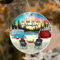 Personalized Camping Xmas Acrylic Ornament - Christmas Gift For Camping Family/Couple/Single Parent/Solo - Up to 4 Kids and 5 Pets - Fill Your Life With Adventures