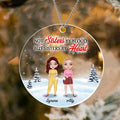 Personalized Besties Acrylic Ornament - Christmas Gift For Besties/Friends - Up to 4 Girls - Not Sisters By Blood But Sisters By Heart