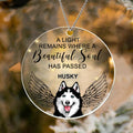 Personalized Pet Acrylic Ornament - Memorial Gift Idea For Dog/Cat Lovers - A Light Remains Where A Beautiful Soul Has Passed
