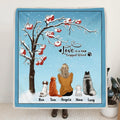 Personalized Dog Cat Quilt/Fleece Blanket - Gift For Dog Cat Lovers - Up to 4 Pets