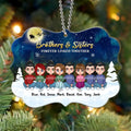 Personalized Christmas Siblings Acrylic Ornament - Up to 8 People - Christmas Gift Idea For Sisters/Brothers - Brothers & Sisters Forever Linked Together