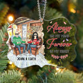 Personalized Christmas Memorial Couple Acrylic Ornament - Memorial Gift Idea For Couple/Christmas - Always On My Mind Forever In My Heart