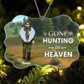 Personalized Hunting Rectangle Acrylic Ornament - Memorial Gift Idea For Dad/Hunting Lover/Christmas - Gone Hunting In Heaven