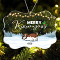Personalized Dog Big Butt Rectangle Acrylic Ornament - Christmas Gift Idea For Dog Lovers - Up To 5 Dogs - Merry Kissmyass