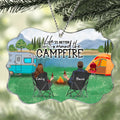 Personalized Camping Acrylic Ornament - Couple/Parents With Up to 3 Kids And 3 Pets - Gift Idea For Camping Lover, Family - Life Is Better Around The Campfire
