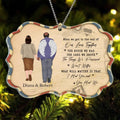 Personalized Memorial Old Couple Rectangle Acrylic Ornament - Memorial Gift Idea For Couple - When We Get To The End Of Our Lives Together
