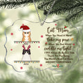 Personalized Cat Mom/Dad Rectangle Ornament - Christmas Gift Idea For Cat Lovers/Owners - Up to 4 Cats - When You Need A Hand, Take My Paw