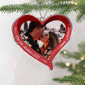 Personalized Couple Photo Heart Acrylic Ornament - Christmas Gift Idea For Couple - Our First Christmas