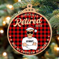 Custom Personalized Retired Wooden Ornament - Christmas Gift Idea - Officially Retired 2026 Not My Problem Anymore