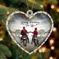 Personalized Motorcycle Couple Acrylic Ornament - Gift Idea For Couple/Motorbike Lovers - Riding Partners For Life