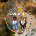 Personalized Best Sisters/Friends Circle Acrylic Ornament - Gift Idea For Sisters/Besties - Up to 5 People - Soul Sisters