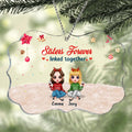 Personalized Best Friends/Sisters Rectangle Ornament - Gift Idea For Sisters/Besties - Up to 4 Girls - Sisters Forever Linked Together