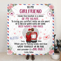 Personalized To My Girlfriend/Wife Quilt/Fleece Throw Blanket - Gift Idea For Couple/Wife/Girlfriend - Inside This Blanket Is A Piece Of My Heart
