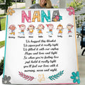 Personalized Grandma Fleece Blanket/Quilt - Best Gift For Grandma From Grandchildren