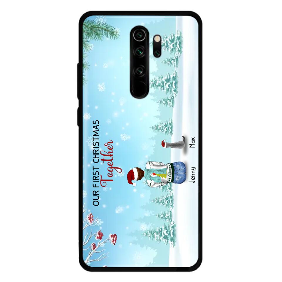 Custom Personalized Christmas Family Phone Case - Best Gift Idea For Christmas/Family With Up To 3 Kids & 3 Pets - Our First Christmas Together - Cases For Oppo, Xiaomi & Huawei