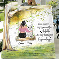 Personalized Memorial Pet Mom Fleece/Quilt Blanket - Up to 3 Pets - Memorial Gift Idea For Dog/Cat Owners - Your Wings Were Ready But My Heart Was Not