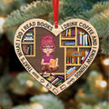 Personalized Bookshelf Wooden Ornament - Christmas Gift For Book Lover - That's What I Do I Read Books I Drink Coffee & I Know Things