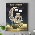 Custom Personalized Skeleton Couple Canvas - Gift Idea For Couple - Till Death Do Us Part