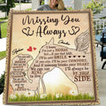 Personalized Horse Mom Quilt/Fleece Blanket - Memorial Gift For Horse Owners - Missing You Always