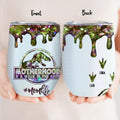 Personalized Mama Dinosaur Wine Tumbler - Best Gift For Mothers - Motherhood Is A Walk In The Park - 2QCGS1