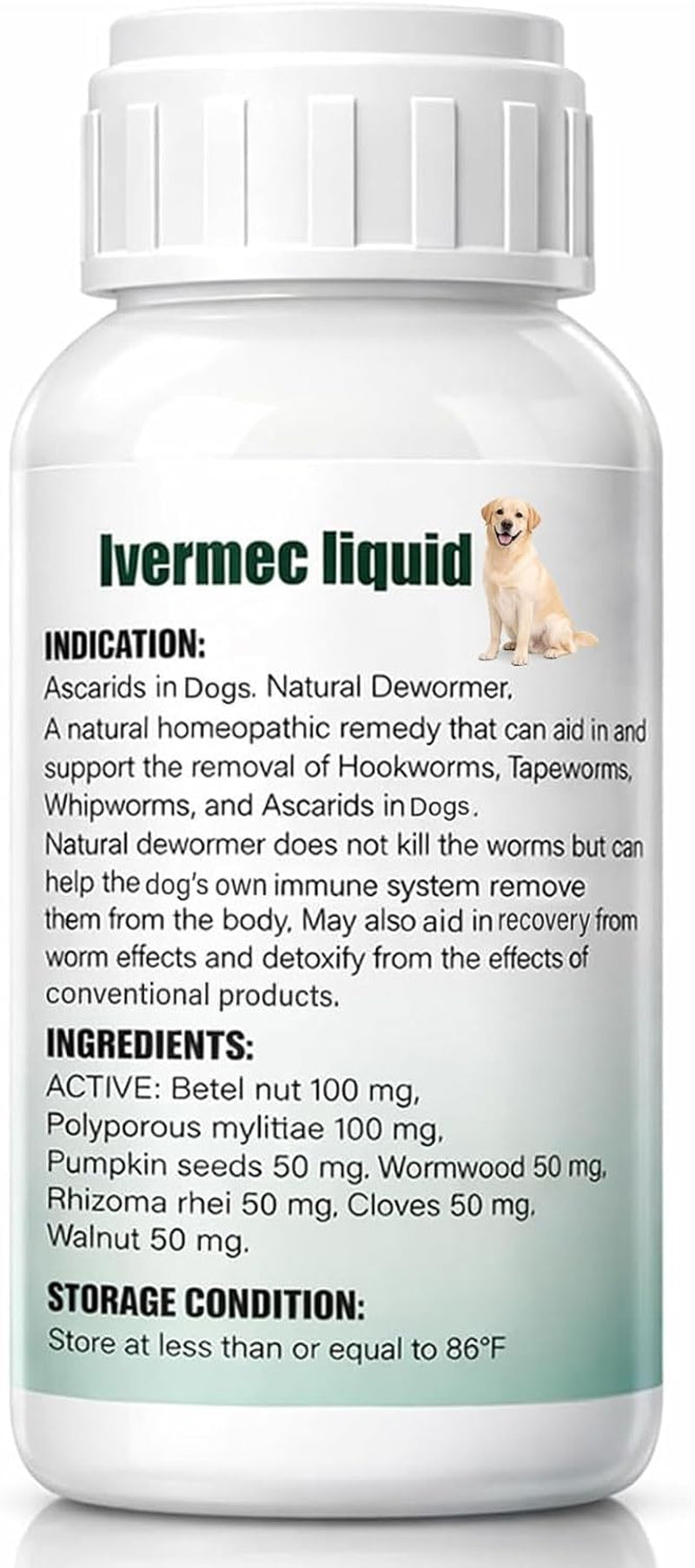 Liquid Dog Dewormer Hookworms Roundworms Lungworms Pinworms 120ml