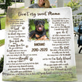 Personalized Memorial Pet Photo Quilt/Fleece Blanket - Memorial Gift Idea For Dog/Cat Owners - Don't Cry Sweet Mama
