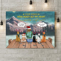 Personalized Christmas Dog Mom Canvas - Up to 5 Dogs - Gift Idea For Dog Lover/Dog Mom - Your Wings Were Ready But My Heart Was Not