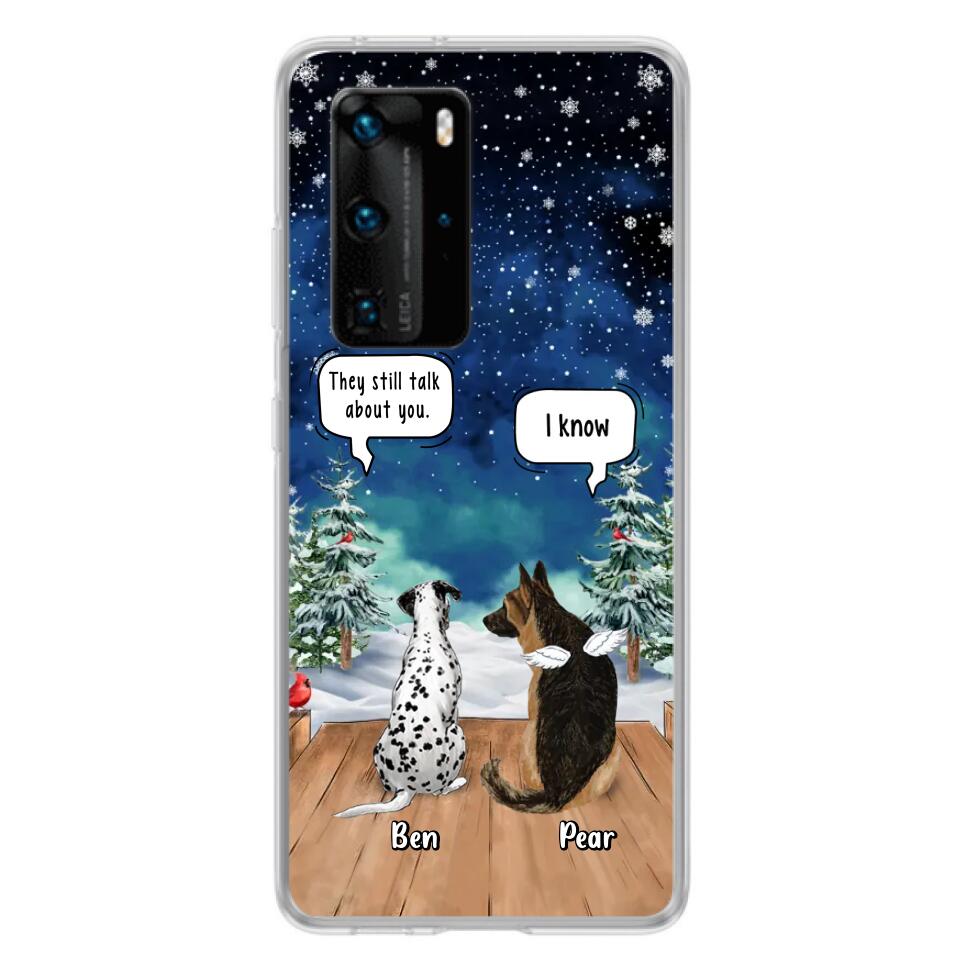 Personalized Memorial Pet Phone Case - Up to 5 Pets - Memorial Gift Idea For Dog/Cat Lovers - They Still Talk About You - Case For Oppo, Xiaomi & Huawei