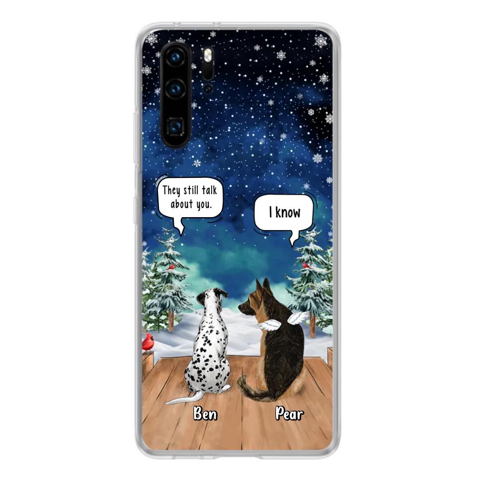 Personalized Memorial Pet Phone Case - Up to 5 Pets - Memorial Gift Idea For Dog/Cat Lovers - They Still Talk About You - Case For Oppo, Xiaomi & Huawei