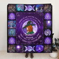 Personalized Witch Quilt/Fleece Throw Blanket - Gift Idea For Witch Lovers/Halloween - Only Good May Enter Here