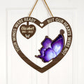 Personalized Memorial Butterfly Wooden Sign - Memorial Gift Idea For Family Members - Your Wings Were Ready But Our Heart Were Not