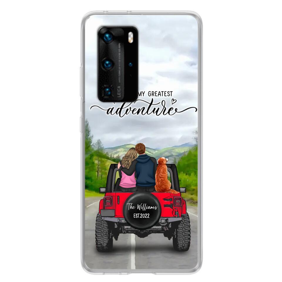Personalized Off-Road Couple Phone Case - Couple With Up to 4 Dogs - Gift Idea For Couple/ Dog Lover - You Are My Greatest Adventure - Case For Xiaomi, Oppo And Huawei