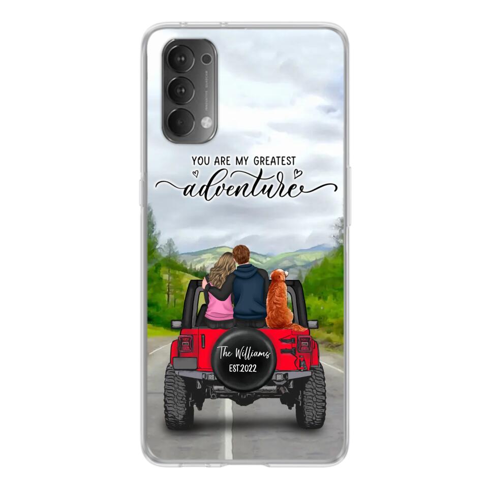 Personalized Off-Road Couple Phone Case - Couple With Up to 4 Dogs - Gift Idea For Couple/ Dog Lover - You Are My Greatest Adventure - Case For Xiaomi, Oppo And Huawei