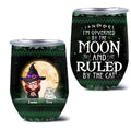 Personalized Cats Witch Wine Tumbler - Halloween Gift For Cat Lover - Governed By The Moon, Ruled By The Cats